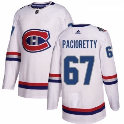 Youth Adidas Montreal Canadiens 67 Max Pacioretty Authentic White 2017 100 Classic NHL Jersey 