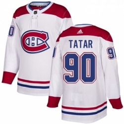 Youth Adidas Montreal Canadiens 90 Tomas Tatar Authentic White Away NHL Jersey 