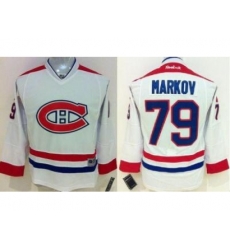 Youth Montreal Canadiens #79 Andrei Markov White Stitched NHL Jersey