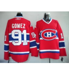 Youth Montreal Canadiens 91 GOMEZ Red kids jersey