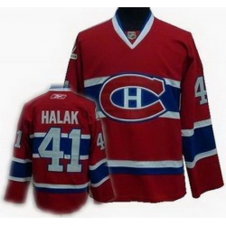 Youth hockey jerseys Montreal Canadiens #41 Jaroslav Halak Stitched Replithentic Red Jersey