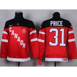 Youth nhl team canada #31 price red jerseys[100 th]