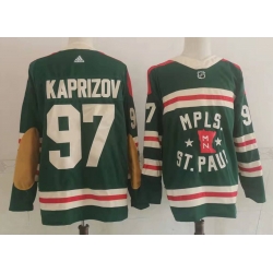 Men Minnesota Wild 97 Kirill Kaprizov Green 2022 Winter Classic Adidas Stitched NHL Jersey