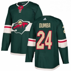 Mens Adidas Minnesota Wild 24 Matt Dumba Authentic Green Home NHL Jersey 