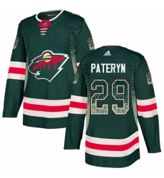 Mens Adidas Minnesota Wild 29 Greg Pateryn Authentic Green Drift Fashion NHL Jersey 