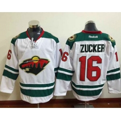 Minnesota Wild #16 Jason Zucker White Stitched NHL Jersey