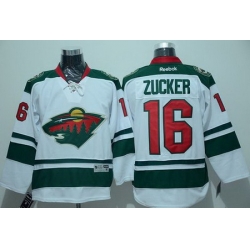 Minnesota Wild  #16 Jason Zucker White Stitched NHL Jersey