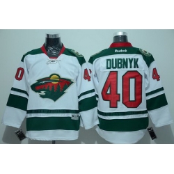 Minnesota Wild  #40 Devan Dubnyk White Stitched NHL Jersey