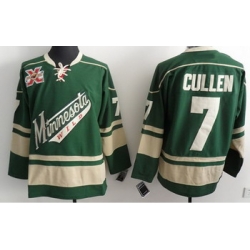 Minnesota Wild 7 Cullen Green Jerseys 10th Anniversary Mark