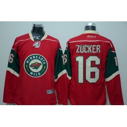 Wild #16 Jason Zucker Red Stitched NHL Jersey
