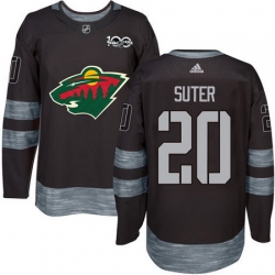 Wild #20 Ryan Suter Black 1917 2017 100th Anniversary Stitched NHL Jersey