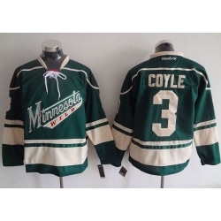 Wild #3 Charlie Coyle Green Stitched NHL Jersey