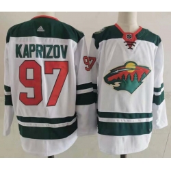 Wild 97 Kirill Kaprizov White Adidas Jersey