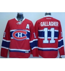 Women Montreal Canadiens #11 Brendan Gallagher Red Home Stitched NHL Jersey