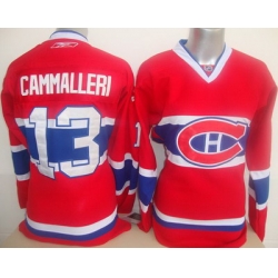 Women Montreal Canadiens 13 CAMMALLERI Red NHL Jersey