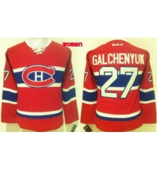 Women Montreal Canadiens #27 Alex Galchenyuk Red Home Stitched NHL Jersey1