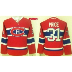 Women Montreal Canadiens #31 Carey Price Red CH Stitched NHL Jersey1