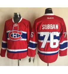 Women Montreal Canadiens #76 P K Subban Red Home Stitched NHL Jersey