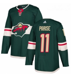 Youth Adidas Minnesota Wild 11 Zach Parise Authentic Green Home NHL Jersey 