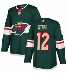 Youth Adidas Minnesota Wild 12 Eric Staal Authentic Green Home NHL Jersey 
