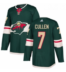 Youth Adidas Minnesota Wild 7 Matt Cullen Authentic Green Home NHL Jersey 