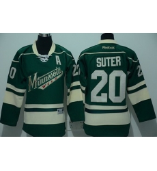 Youth Minnesota Wild #20 Ryan Suter Green Stitched NHL Jersey II