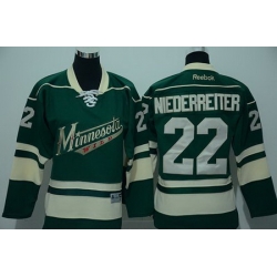 Youth Minnesota Wild #22 Nino Niederreiter Green Stitched NHL Jersey II