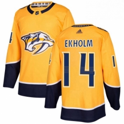 Mens Adidas Nashville Predators 14 Mattias Ekholm Premier Gold Home NHL Jersey 