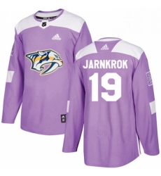 Mens Adidas Nashville Predators 19 Calle Jarnkrok Authentic Purple Fights Cancer Practice NHL Jersey 