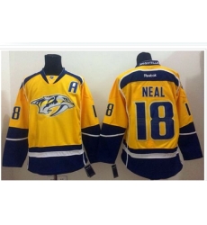 Nashville Predators #18 James Neal Yellow Home Stitched NHL Jersey