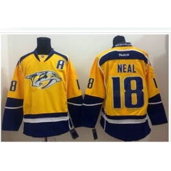 Nashville Predators #18 James Neal Yellow Home Stitched NHL Jersey