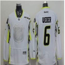 Nashville Predators #6 Shea Weber White 2015 All Star Stitched NHL Jersey