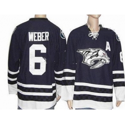 Nashville Predators #6 Weber Black hockey jerseys