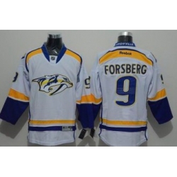 Nashville Predators #9 Filip Forsberg White Road Stitched NHL Jersey