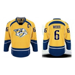 Nashville Predators Authentic NHL Jerseys #6 Shea Weber YELLOW Jersey