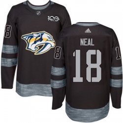 Predators #18 James Neal Black 1917 2017 100th Anniversary Stitched NHL Jersey