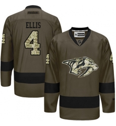 Predators #4 Ryan Ellis Green Salute to Service Stitched NHL Jersey