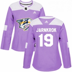 Womens Adidas Nashville Predators 19 Calle Jarnkrok Authentic Purple Fights Cancer Practice NHL Jersey 