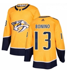 Youth Adidas Nashville Predators 13 Nick Bonino Authentic Gold Home NHL Jersey 