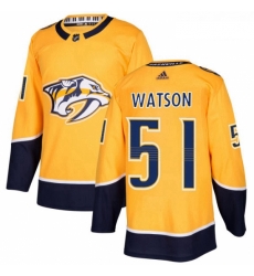Youth Adidas Nashville Predators 51 Austin Watson Authentic Gold Home NHL Jersey 