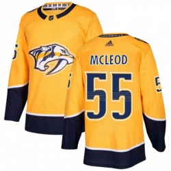 Youth Adidas Nashville Predators 55 Cody McLeod Authentic Gold Home NHL Jersey 