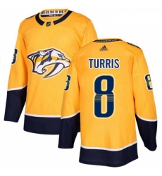 Youth Adidas Nashville Predators 8 Kyle Turris Authentic Gold Home NHL Jersey 