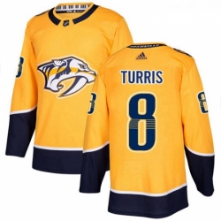 Youth Adidas Nashville Predators 8 Kyle Turris Authentic Gold Home NHL Jersey 