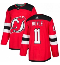 Mens Adidas New Jersey Devils 11 Brian Boyle Authentic Red Home NHL Jersey 