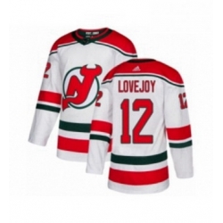 Mens Adidas New Jersey Devils 12 Ben Lovejoy Authentic White Alternate NHL Jersey 