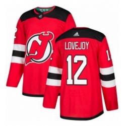 Mens Adidas New Jersey Devils 12 Ben Lovejoy Premier Red Home NHL Jersey 