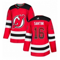 Mens Adidas New Jersey Devils 16 Steve Santini Authentic Red Drift Fashion NHL Jersey 