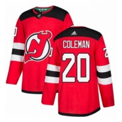 Mens Adidas New Jersey Devils 20 Blake Coleman Premier Red Home NHL Jersey 