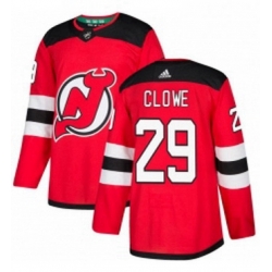 Mens Adidas New Jersey Devils 29 Ryane Clowe Authentic Red Home NHL Jersey 