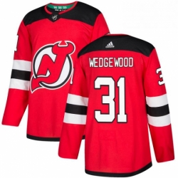 Mens Adidas New Jersey Devils 31 Scott Wedgewood Premier Red Home NHL Jersey 